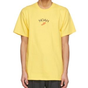 NOAH NYC BRAND T-SHIRT - YELLOW - SIZE MEDIUM